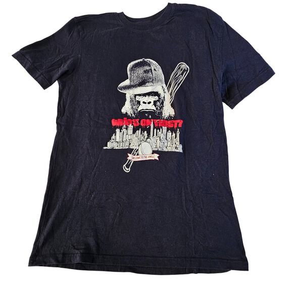 Athletech Other - Athletech Mens T-Shirt Dark Blue Who's On First Welcome to the Jungle Size Small